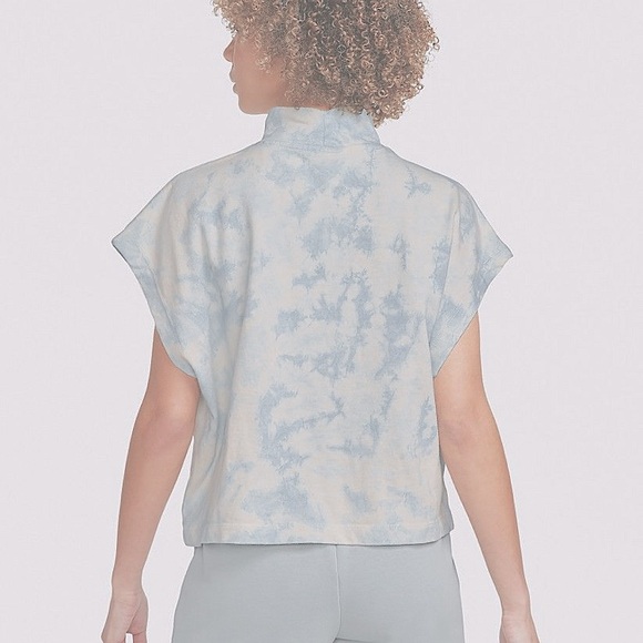 Nike tie dye boxy mock neck top blue L - Picture 3 of 10